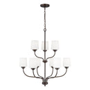 Nine Light Chandelier<br /><span style="color:#4AB0CE;">Entrega: 4-10 dias en USA</span><br /><span style="color:#4AB0CE;font-size:60%;">PREGUNTE POR ENTREGA EN PANAMA</span><br />Collection: Windom<br />Finish: Bronze