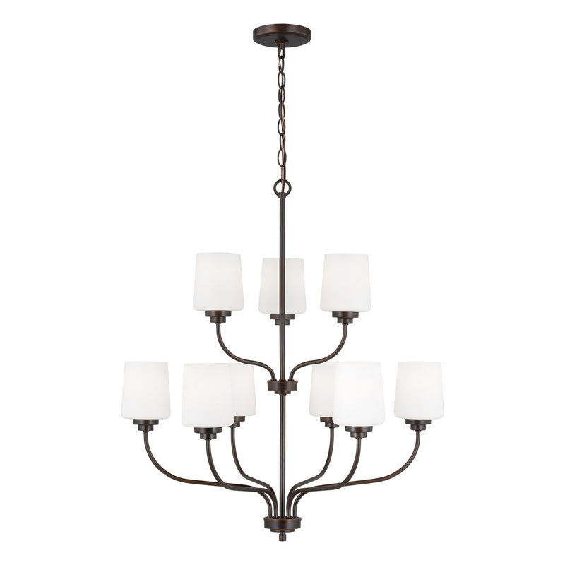 Nine Light Chandelier<br /><span style="color:#4AB0CE;">Entrega: 4-10 dias en USA</span><br /><span style="color:#4AB0CE;font-size:60%;">PREGUNTE POR ENTREGA EN PANAMA</span><br />Collection: Windom<br />Finish: Bronze