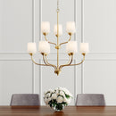 Generation Lighting - 3102809-848 - Nine Light Chandelier - Windom - Satin Brass