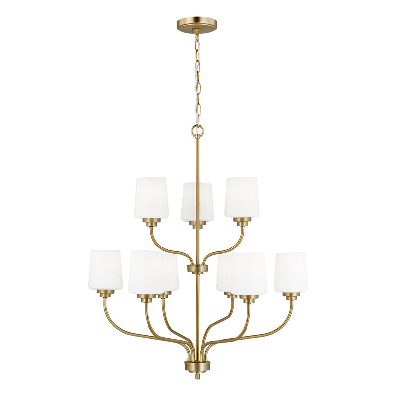 Nine Light Chandelier<br /><span style="color:#4AB0CE;">Entrega: 4-10 dias en USA</span><br /><span style="color:#4AB0CE;font-size:60%;">PREGUNTE POR ENTREGA EN PANAMA</span><br />Collection: Windom<br />Finish: Satin Brass