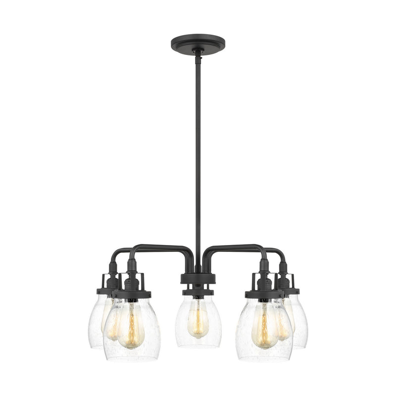 Generation Lighting - 3114505-112 - Five Light Chandelier - Belton - Midnight Black