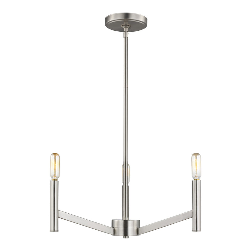 Visual Comfort Studio - 3124303-962 - Three Light Chandelier - Vector - Brushed Nickel