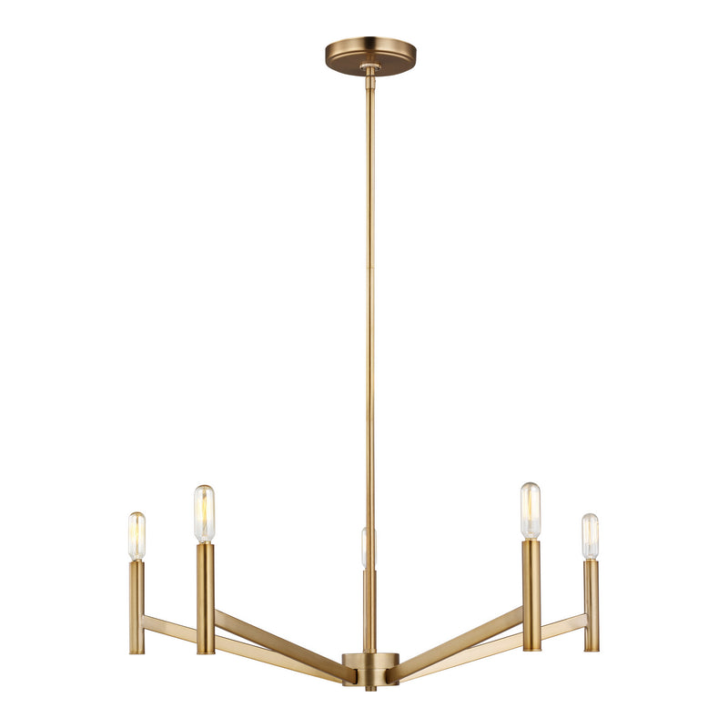 Visual Comfort Studio - 3124305-848 - Five Light Chandelier - Vector - Satin Brass