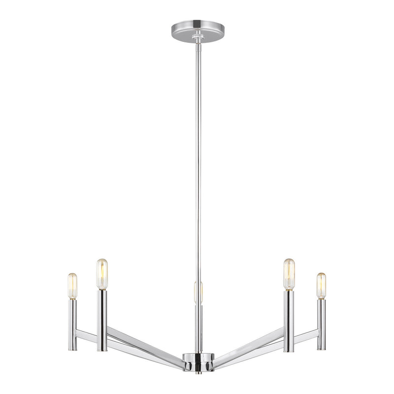 Visual Comfort Studio - 3124305EN-05 - Five Light Chandelier - Vector - Chrome