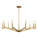 Nine Light Chandelier<br /><span style="color:#4AB0CE;">Entrega: 4-10 dias en USA</span><br /><span style="color:#4AB0CE;font-size:60%;">PREGUNTE POR ENTREGA EN PANAMA</span><br />Collection: Vector<br />Finish: Satin Brass