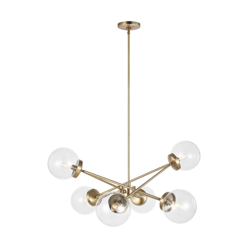 Six Light Chandelier<br /><span style="color:#4AB0CE;">Entrega: 4-10 dias en USA</span><br /><span style="color:#4AB0CE;font-size:60%;">PREGUNTE POR ENTREGA EN PANAMA</span><br />Collection: Tierney<br />Finish: Satin Brass