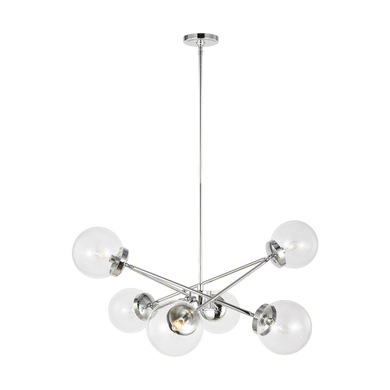 Visual Comfort Studio - 3182706EN-05 - Six Light Chandelier - Tierney - Chrome