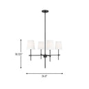 Four Light Chandelier<br /><span style="color:#4AB0CE;">Entrega: 4-10 dias en USA</span><br /><span style="color:#4AB0CE;font-size:60%;">PREGUNTE POR ENTREGA EN PANAMA</span><br />Collection: Baker<br />Finish: Midnight Black
