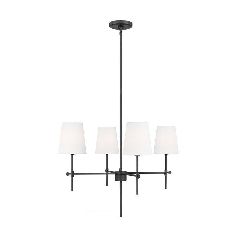 Visual Comfort Studio - 3187204EN-112 - Four Light Chandelier - Baker - Midnight Black