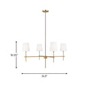 Four Light Chandelier<br /><span style="color:#4AB0CE;">Entrega: 4-10 dias en USA</span><br /><span style="color:#4AB0CE;font-size:60%;">PREGUNTE POR ENTREGA EN PANAMA</span><br />Collection: Baker<br />Finish: Satin Brass