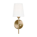 One Light Wall / Bath Sconce<br /><span style="color:#4AB0CE;">Entrega: 6-7 semanas en USA</span><br /><span style="color:#4AB0CE;font-size:60%;">PREGUNTE POR ENTREGA EN PANAMA</span><br />Collection: Baker<br />Finish: Satin Brass
