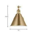 One Light Wall Sconce<br /><span style="color:#4AB0CE;">Entrega: 4-10 dias en USA</span><br /><span style="color:#4AB0CE;font-size:60%;">PREGUNTE POR ENTREGA EN PANAMA</span><br />Collection: Salem<br />Finish: Satin Brass
