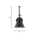 One Light Wall Sconce<br /><span style="color:#4AB0CE;">Entrega: 4-10 dias en USA</span><br /><span style="color:#4AB0CE;font-size:60%;">PREGUNTE POR ENTREGA EN PANAMA</span><br />Collection: Salem<br />Finish: Midnight Black
