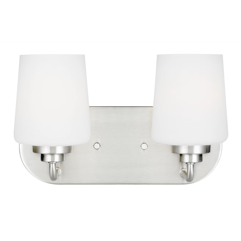 Generation Lighting - 4402802-962 - Two Light Wall / Bath - Windom - Brushed Nickel