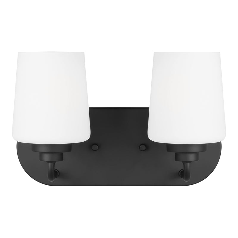 Generation Lighting - 4402802EN3-112 - Two Light Wall / Bath - Windom - Midnight Black