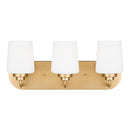 Three Light Wall / Bath<br /><span style="color:#4AB0CE;">Entrega: 4-10 dias en USA</span><br /><span style="color:#4AB0CE;font-size:60%;">PREGUNTE POR ENTREGA EN PANAMA</span><br />Collection: Windom<br />Finish: Satin Brass