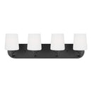 Generation Lighting - 4402804-112 - Four Light Wall / Bath - Windom - Midnight Black