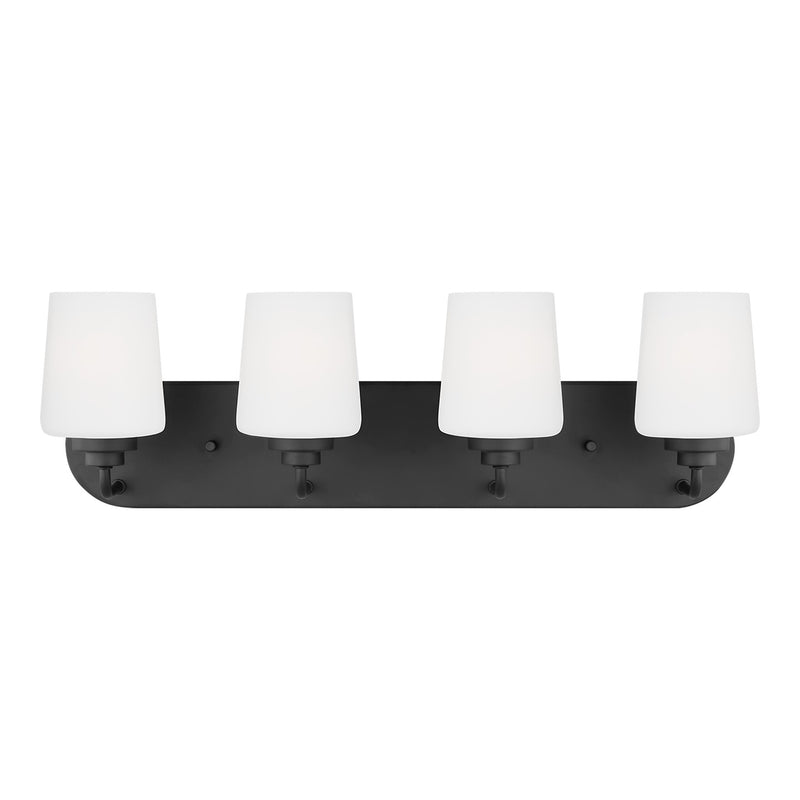 Generation Lighting - 4402804-112 - Four Light Wall / Bath - Windom - Midnight Black