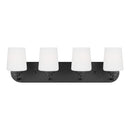 Generation Lighting - 4402804-112 - Four Light Wall / Bath - Windom - Midnight Black