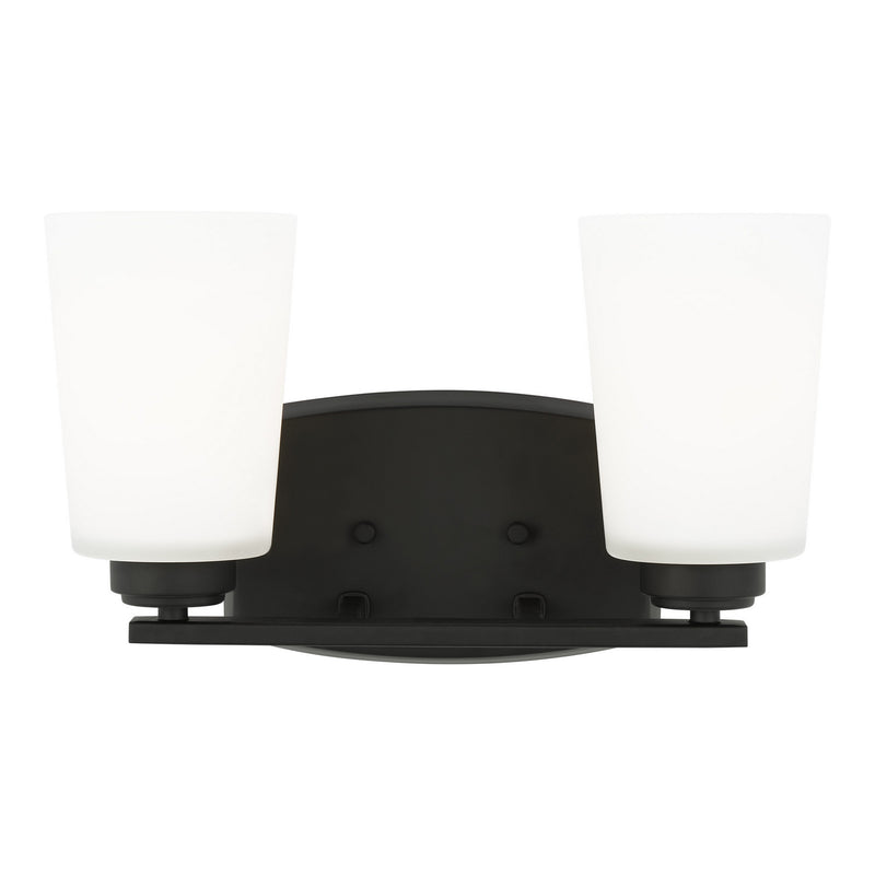 Generation Lighting - 4428902-112 - Two Light Wall / Bath - Franport - Midnight Black