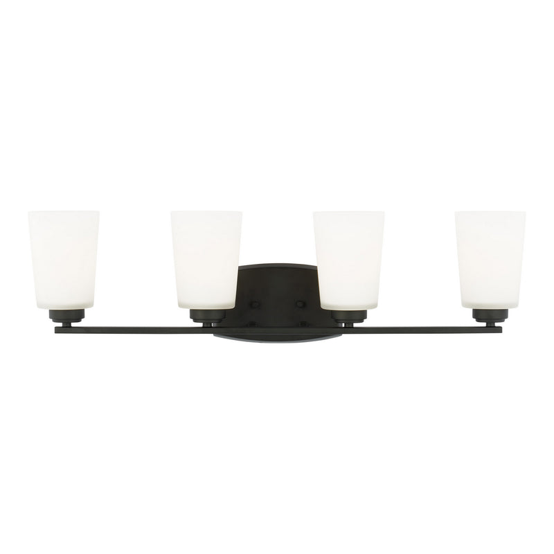 Generation Lighting - 4428904-112 - Four Light Wall / Bath - Franport - Midnight Black