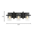 Three Light Wall / Bath<br /><span style="color:#4AB0CE;">Entrega: 4-10 dias en USA</span><br /><span style="color:#4AB0CE;font-size:60%;">PREGUNTE POR ENTREGA EN PANAMA</span><br />Collection: Mitte<br />Finish: Midnight Black