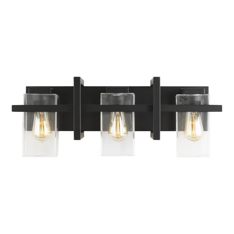 Three Light Wall / Bath<br /><span style="color:#4AB0CE;">Entrega: 4-10 dias en USA</span><br /><span style="color:#4AB0CE;font-size:60%;">PREGUNTE POR ENTREGA EN PANAMA</span><br />Collection: Mitte<br />Finish: Midnight Black
