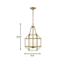 Three Light Lantern<br /><span style="color:#4AB0CE;">Entrega: 8-9 semanas en USA</span><br /><span style="color:#4AB0CE;font-size:60%;">PREGUNTE POR ENTREGA EN PANAMA</span><br />Collection: Morrison<br />Finish: Satin Brass