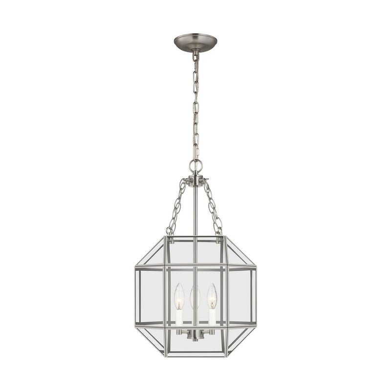 Visual Comfort Studio - 5179403-962 - Three Light Lantern - Morrison - Brushed Nickel