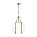 Three Light Lantern<br /><span style="color:#4AB0CE;">Entrega: 4-10 dias en USA</span><br /><span style="color:#4AB0CE;font-size:60%;">PREGUNTE POR ENTREGA EN PANAMA</span><br />Collection: Morrison<br />Finish: Satin Brass