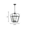 Four Light Foyer<br /><span style="color:#4AB0CE;">Entrega: 4-10 dias en USA</span><br /><span style="color:#4AB0CE;font-size:60%;">PREGUNTE POR ENTREGA EN PANAMA</span><br />Collection: Charleston<br />Finish: Midnight Black