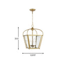 Four Light Foyer<br /><span style="color:#4AB0CE;">Entrega: 4-10 dias en USA</span><br /><span style="color:#4AB0CE;font-size:60%;">PREGUNTE POR ENTREGA EN PANAMA</span><br />Collection: Charleston<br />Finish: Satin Brass