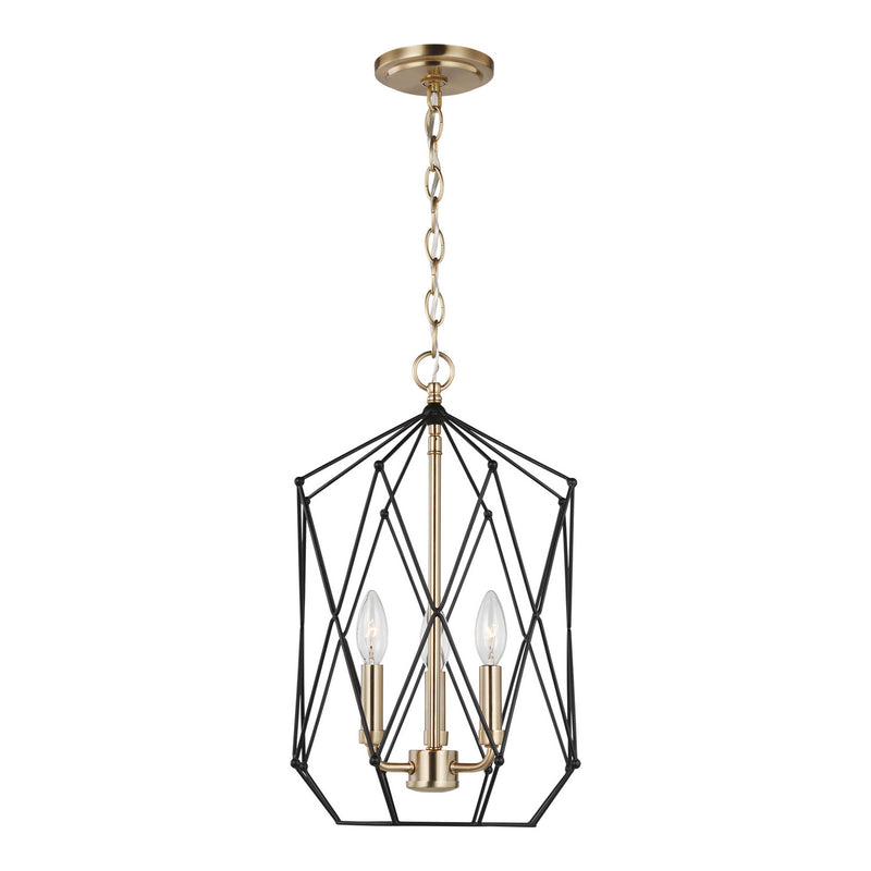 Visual Comfort Studio - 5234103-848 - Three Light Lantern - Zarra - Satin Brass