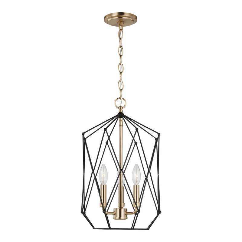 Visual Comfort Studio - 5234103EN-848 - Three Light Lantern - Zarra - Satin Brass