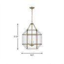 Three Light Lantern<br /><span style="color:#4AB0CE;">Entrega: 4-10 dias en USA</span><br /><span style="color:#4AB0CE;font-size:60%;">PREGUNTE POR ENTREGA EN PANAMA</span><br />Collection: Morrison<br />Finish: Satin Brass