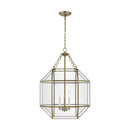 Three Light Lantern<br /><span style="color:#4AB0CE;">Entrega: 4-10 dias en USA</span><br /><span style="color:#4AB0CE;font-size:60%;">PREGUNTE POR ENTREGA EN PANAMA</span><br />Collection: Morrison<br />Finish: Satin Brass