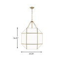 Four Light Lantern<br /><span style="color:#4AB0CE;">Entrega: 4-10 dias en USA</span><br /><span style="color:#4AB0CE;font-size:60%;">PREGUNTE POR ENTREGA EN PANAMA</span><br />Collection: Morrison<br />Finish: Satin Brass