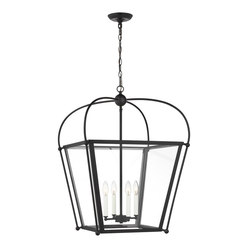 Four Light Foyer<br /><span style="color:#4AB0CE;">Entrega: 4-10 dias en USA</span><br /><span style="color:#4AB0CE;font-size:60%;">PREGUNTE POR ENTREGA EN PANAMA</span><br />Collection: Charleston<br />Finish: Midnight Black