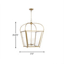 Four Light Foyer<br /><span style="color:#4AB0CE;">Entrega: 4-10 dias en USA</span><br /><span style="color:#4AB0CE;font-size:60%;">PREGUNTE POR ENTREGA EN PANAMA</span><br />Collection: Charleston<br />Finish: Satin Brass