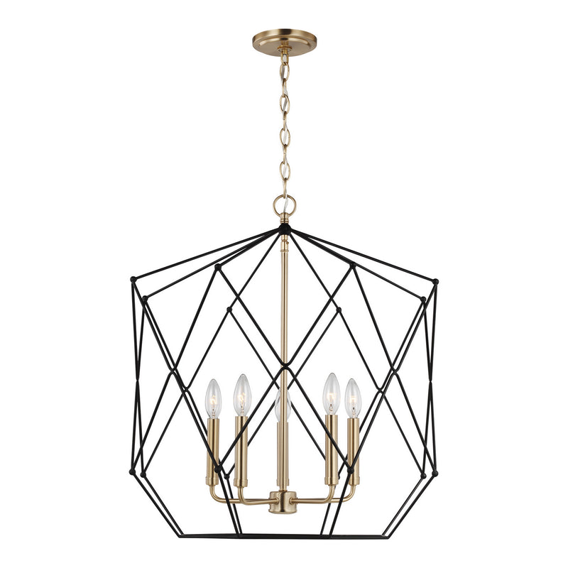 Five Light Lantern<br /><span style="color:#4AB0CE;">Entrega: 4-10 dias en USA</span><br /><span style="color:#4AB0CE;font-size:60%;">PREGUNTE POR ENTREGA EN PANAMA</span><br />Collection: Zarra<br />Finish: Satin Brass