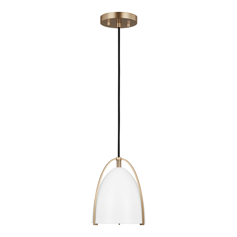 Visual Comfort Studio - 6151801-848 - One Light Mini-Pendant - Norman - Satin Brass