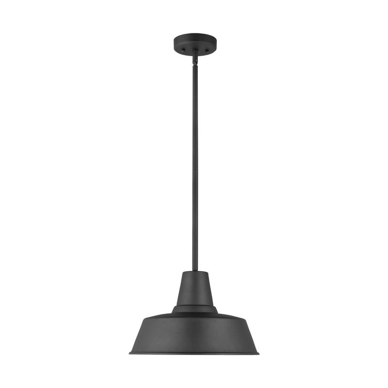 Visual Comfort Studio - 6237401-12 - One Light Outdoor Pendant - Barn Light - Black