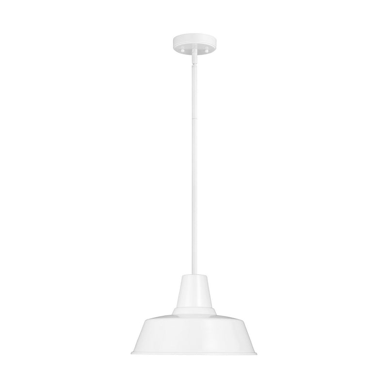 Visual Comfort Studio - 6237401-15 - One Light Outdoor Pendant - Barn Light - White