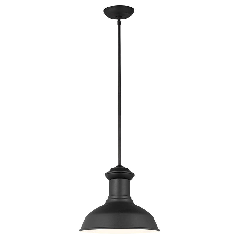 Generation Lighting - 6247701-12 - One Light Outdoor Pendant - Fredricksburg - Black