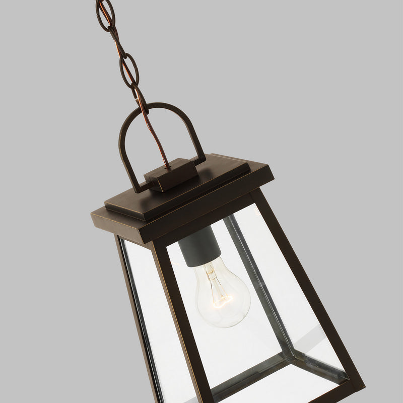 One Light Outdoor Pendant<br /><span style="color:#4AB0CE;">Entrega: 4-10 dias en USA</span><br /><span style="color:#4AB0CE;font-size:60%;">PREGUNTE POR ENTREGA EN PANAMA</span><br />Collection: Founders<br />Finish: Antique Bronze