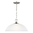 One Light Pendant<br /><span style="color:#4AB0CE;">Entrega: 4-10 dias en USA</span><br /><span style="color:#4AB0CE;font-size:60%;">PREGUNTE POR ENTREGA EN PANAMA</span><br />Collection: Geary<br />Finish: Brushed Nickel