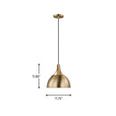 One Light Pendant<br /><span style="color:#4AB0CE;">Entrega: 4-10 dias en USA</span><br /><span style="color:#4AB0CE;font-size:60%;">PREGUNTE POR ENTREGA EN PANAMA</span><br />Collection: Rockland<br />Finish: Satin Brass