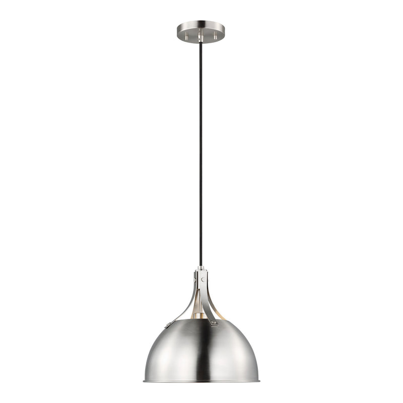 Visual Comfort Studio - 6524201-962 - One Light Pendant - Rockland - Brushed Nickel