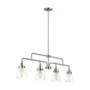 Generation Lighting - 6614504EN7-962 - Four Light Island Pendant - Belton - Brushed Nickel