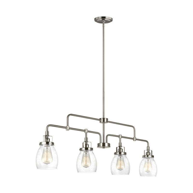 Generation Lighting - 6614504EN7-962 - Four Light Island Pendant - Belton - Brushed Nickel